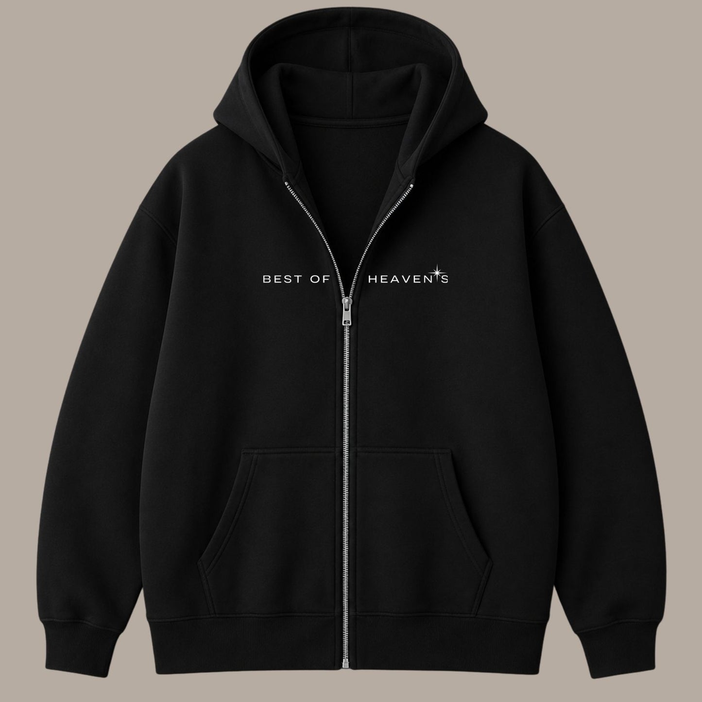 Jesus & Maria White Fire Oversized Zip Hoodie Best of Heaven's