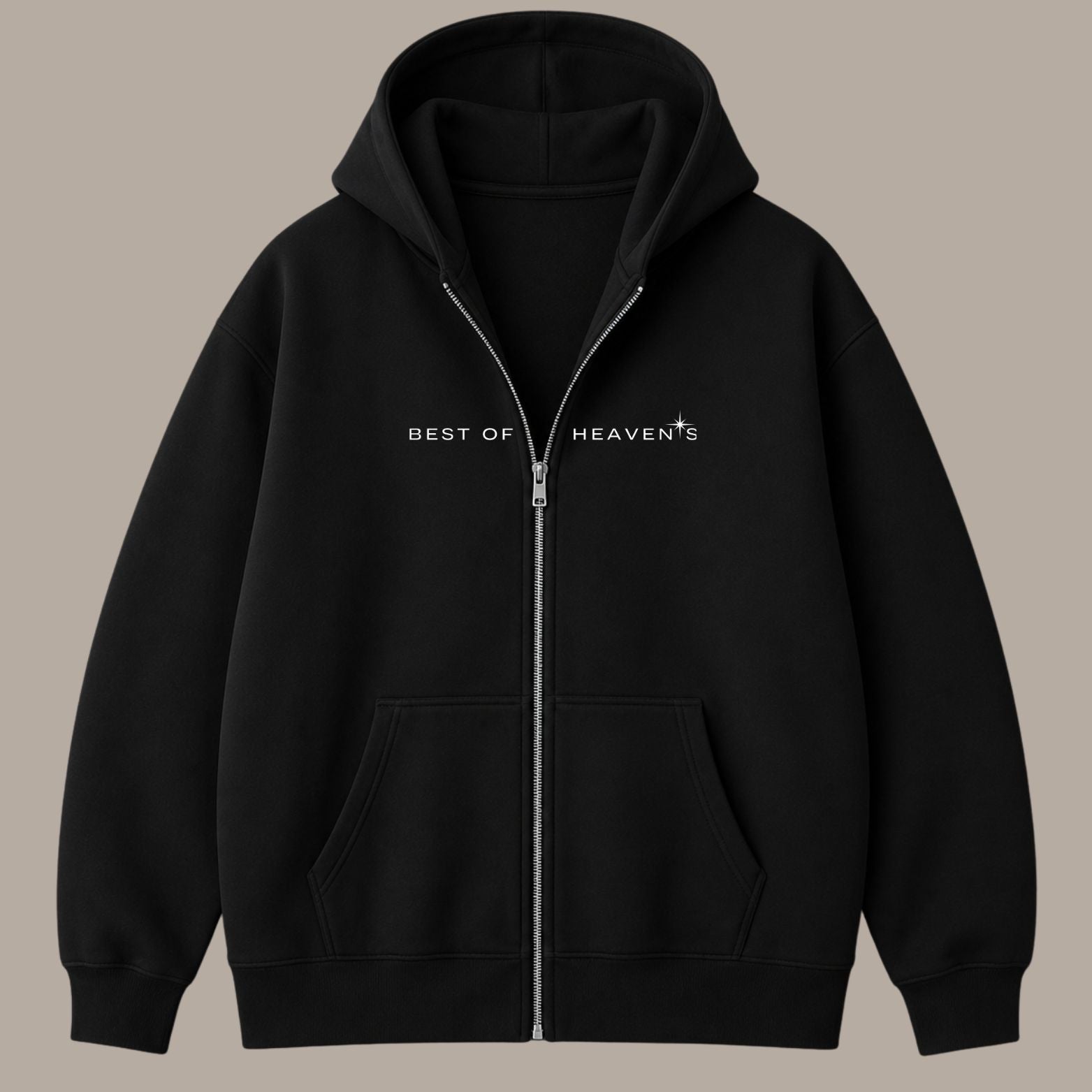 Jesus & Maria White Fire Oversized Zip Hoodie Best of Heaven's