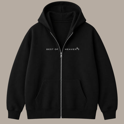 Jesus & Maria White Fire Oversized Zip Hoodie Best of Heaven's