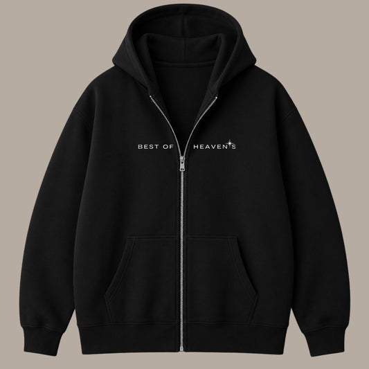 Jesus & Maria White Fire Oversized Zip Hoodie Best of Heaven's